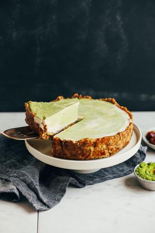 matcha teás sajttorta